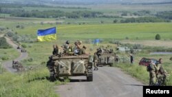 Украинские военные под городом Артемовск Донецкой области