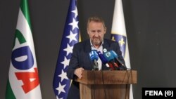 Bakir Izetbegović, lider Stranke demokratske akcije (SDA) predsjedavajući Doma naroda Parlamentarne skupštine BiH u Sarajevu, 3. jula , 2021. godine