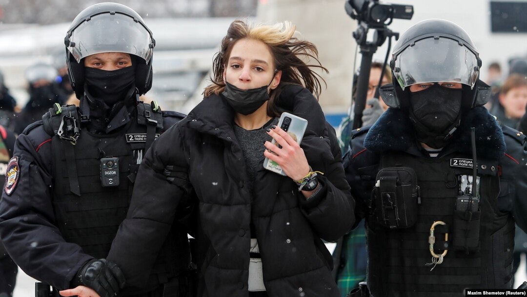 Задержание на акции в поддержку Навального, 31 января 2021 года