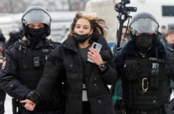 Задержание на акции протеста в поддержку Алексея Навального в Москве, 31 января 2021 года