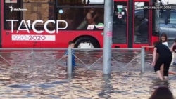 В Казани затопило улицу