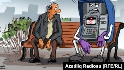 ATM. Karikatura. Gündüz Ağayev.