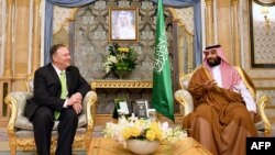 U.S. Secretary of State Mike Pompeo meets with Saudi Arabia's crown prince in Jeddah on September 18. 