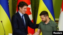Джастин Трюдо и Владимир Зеленский 