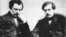 Frații Goncourt, Edmond (stânga) și Jules (dreapta) fotografiați de Félix Nadar