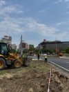 Lucrările de reparație la Planșeul Unirii din București au intrat în etapa a doua. Imagine din 20 iunie 2025.