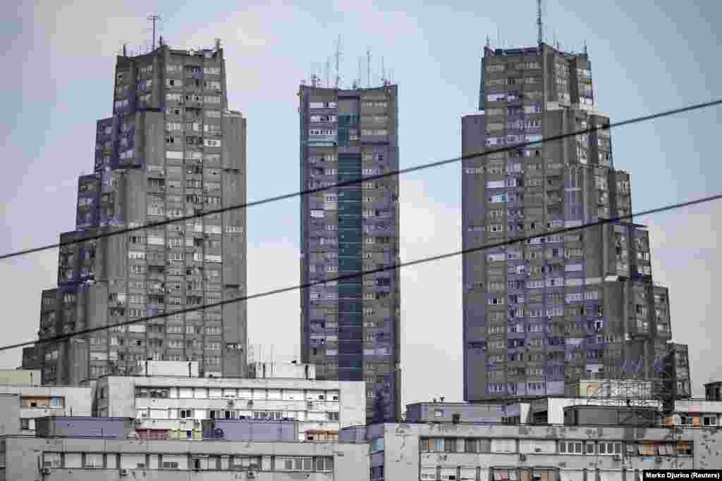 The Eastern City Gate Apartments in Belgrade, finished in 1976. According to Reuters, the brutalist architecture of the former Yugoslavia was &ldquo;supposed to show the power of a state between two worlds -- Western democracy and the communist East --&nbsp;looking to forge its own path and create a socialist utopia.&rdquo; 