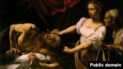 Карціна Караваджа "Юдзіт, якая забівае Алафэрна"