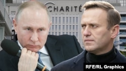 Владимир Путин и Алексей Навальный. Коллаж