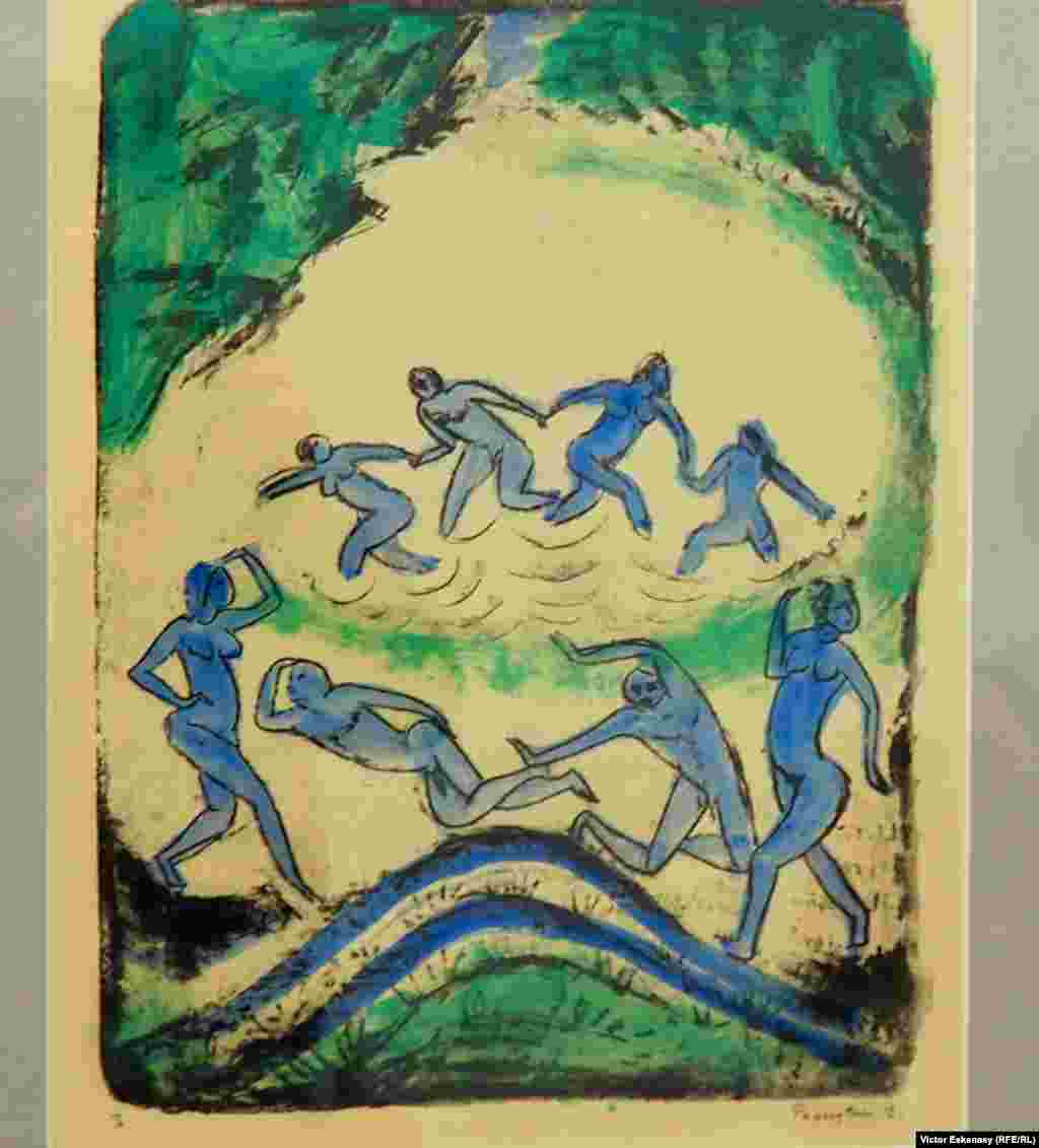 Max Pechstein, Dans, 1912, inspirat vădit de Matisse...