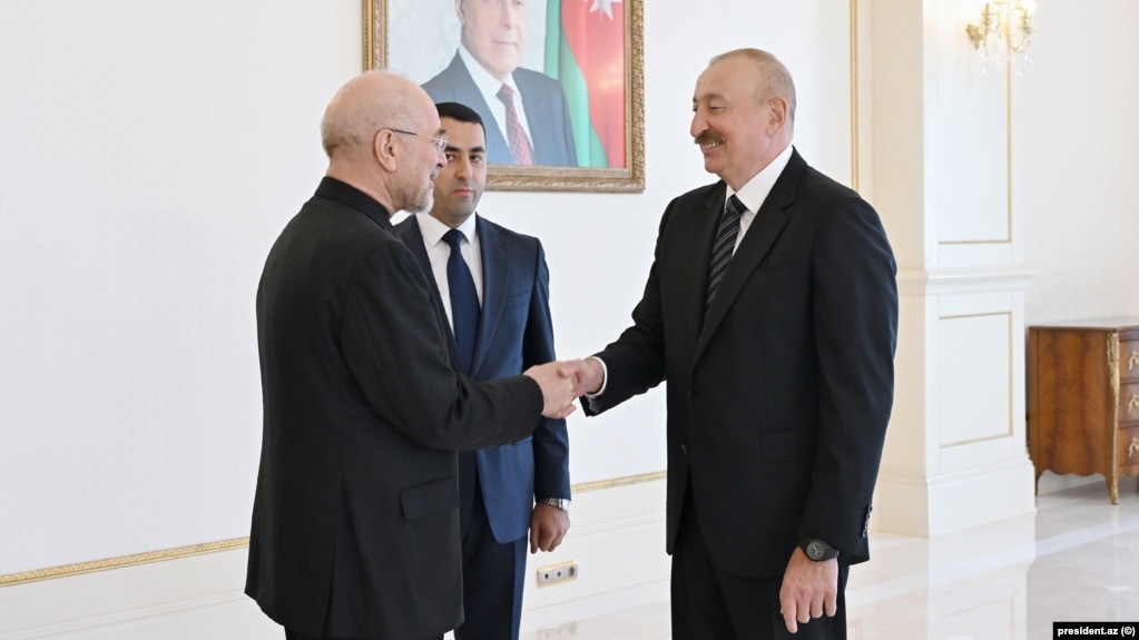 Məhəmməd Baqir Qalibaf və İlham Əliyev