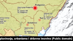 Podgorica, Tuzi i Zeta - mapa, Prostorni plan Crne Gore do 2040, Ministarstvo prostornog planiranja, urbanizma i državne imovine