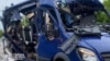 The aftermath of the attack on a bus in Sumy Oblast, May 17, 2025