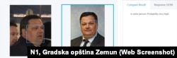 Predsednik Gradske opštine Zemun Gavrilo Kovačević. Slika levo Kovačević tokom incidenta u "Beogradu na vodi".