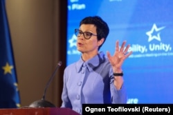 Komesarka EU Marta Kos, 1. juli 2025.