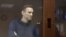 Алексей Навални по време на съдебното заседание по делото за клевета, 5 февруари 2021 г.