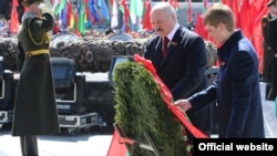 Belarus - President of Belarus at the celebration of Victory Day in Minsk, 9May2017