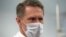 RUSSIA -- Russian Health Minister Mikhail Murashko visits a building repurposed by Sechenov First Moscow State Medical University, Moscow, April 6, 2020