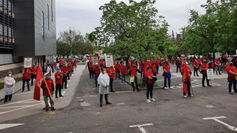 ССМ на првомајски протест со барање за поголеми плати 