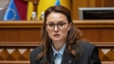 A newly appointed Ukrainian Prime Minister Yulia Svyrydenko attends a session of Ukrainian parliament in Kyiv