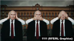 Коллаж: три Путина