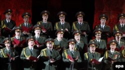 The Red Army choir lost 64 members when the plane they were traveling on while en route to a Russian military base in Syria crashed off the coast of Sochi on December 25. (file photo)