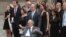 Former president George H.W. Bush and son, former president George W. Bush, 
