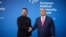 Volodimir Zelenszkij és Orbán Viktor az Európai Politikai Közösség (EPC) budapesti ülésén 2024. november 8-án