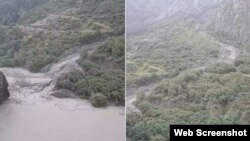 ყაზბეგში მეწყერი ჩამოწვა.