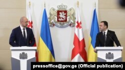 უკრაინის პრემიერ-მინისტრი, დენის შმიგალ და საქართველოს პრემიერ-მინისტრი, ირაკლი ღარიბაშვილი