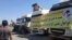 Truck drivers in the city of Zarand in Kerman Province were on strike over low fees and wages. May 23, 2018.