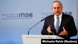 Turkish Foreign Minister Mevlut Cavusoglu on February 19 told the Munich Security Conference that "Iran wants to turn Syria and Iraq into Shi’ite," and said Turkey is against such sectarianism in the Middle East and had called on Iran to stop threatening the region's stability and security.