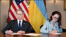 US Treasury Secretary Scott Bessant (left) and Ukraine's Prime Minister-designate Yulia Svyrydenko.