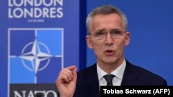 ینس ستولتنبرگ منشی عمومی ناتو در اجلاس سران این پیمان در لندن