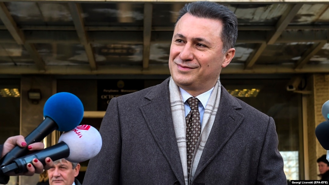 Former Macedonian Prime Minister Nikola Gruevski (file photo)