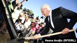 Polaganje kamena temeljca za Most prijateljstva, 14. jul 2010.