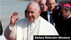 Папа римский Франциск в Ирландии. Дублин, 25 августа 2018 года.