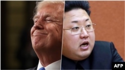 U.S. President Donald Trump (left) and North Korean leader Kim Jong Un