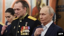 Путін під час Різдвяного богослужіння, 7 січня 2026 року