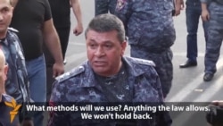 Yerevan Police Chief Gasparian Confronts Protesters