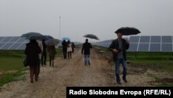 Соларна централа во село Егри во близина на Битола. 