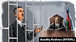Fuad Qəhrəmanlı məhkəmədə. İllüstrasiya