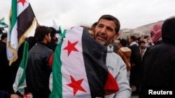 Prima aniversare a căderii lui Bashar al-Assad, la Damasc, 8 decembrie 2025.