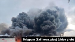 29-июлда украиналык дрондор Рязандагы Wildberries'тин кампасына сокку уруп, өрт чыккан. Орусия, 2026-жыл.