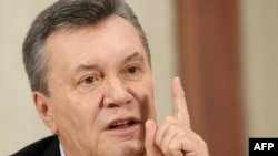 Former Ukrainian President Viktor Yanukovych in Moscow in February 2017