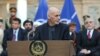  Afghan President Ashraf Ghani delivered a speech in Kabul on February 29.