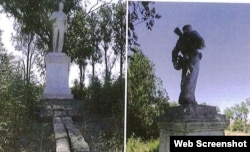 Памятник солдату на территории Ленинского района