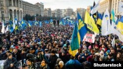 Під час акції «Червоні лінії для Зе». Київ, 8 грудня 2019 року