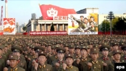 North Korea -- demonstration in Pyongyang to celebrate nuclear test, 20Oct2006