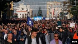 Протестите на опозицијата во Тирана 